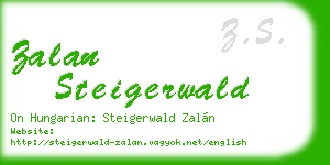 zalan steigerwald business card